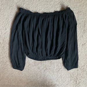 Brandy Melville black off shoulder top